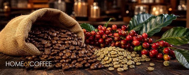 راهنمای جامع دانه قهوه؛ دانه‌های سبز قهوه در مسیر آماده‌سازی برای رست
